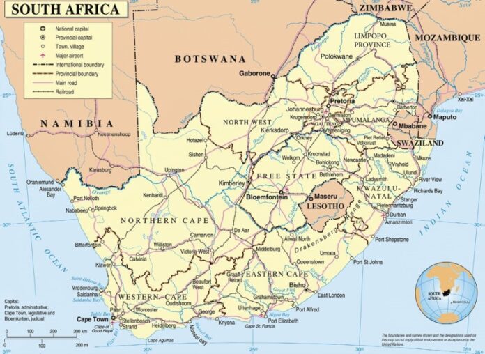 Map of South Africa