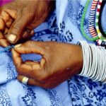 Xhosa beading in progress