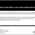 ACSA Notification of open fires at Cape Town International Airport
