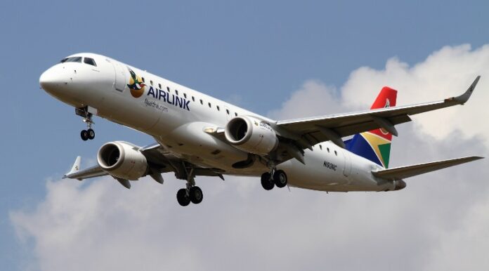 Airlink E190 E-Jet in flight