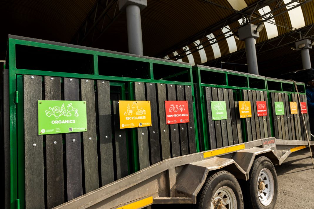 Separation bin stations arriving in Bellville PTI. Photographer: Johann Botha