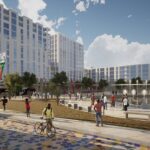 A new town centre in the making with quality public spaces